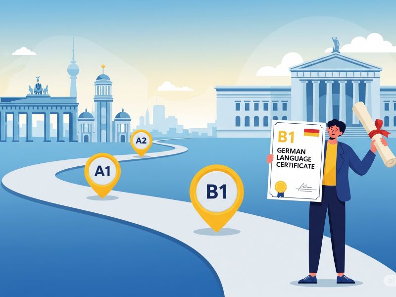 Lộ trình học tiếng Đức B1 từ A đến Z: Bí quyết chinh phục tấm bằng trong tầm tay