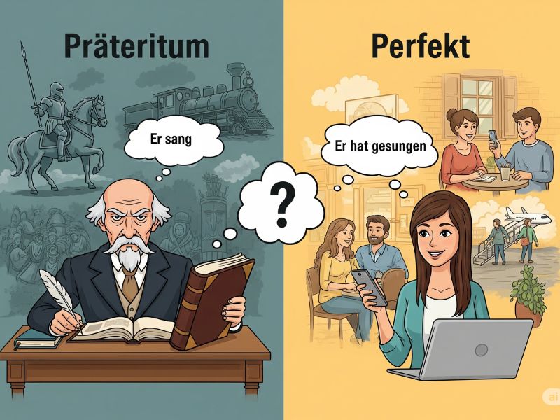 Präteritum vs. Perfekt: Khi nào dùng thì quá khứ nào trong tiếng Đức?