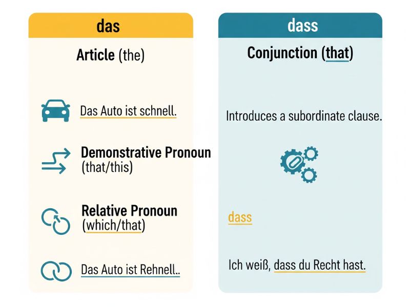 Das và Dass: Giải Cứu Ngữ Pháp Tiếng Đức Cho Người Mới Bắt Đầu